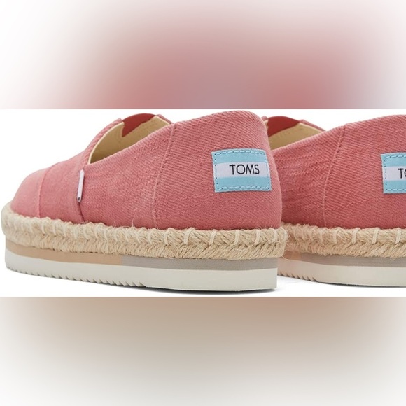 TOMS Womens Alpargata Platform Rope Slip On Flats Casual Faded Rose Size 8.5 - Picture 5 of 7